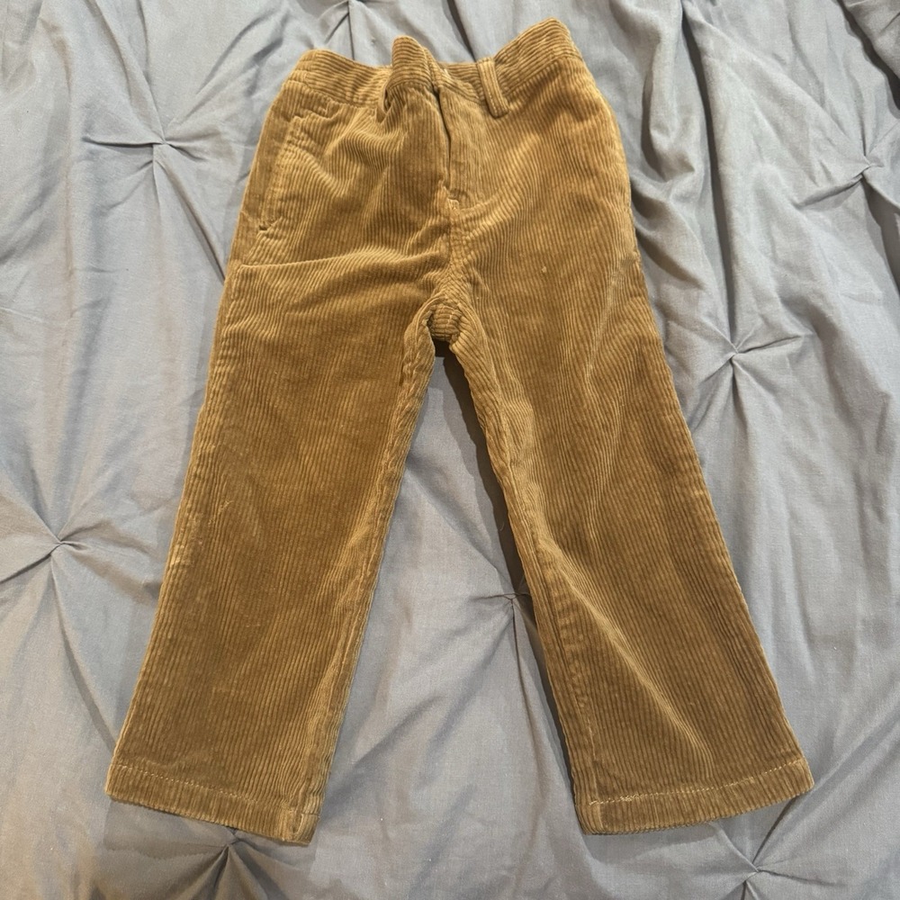 Infant Boys Light Brown Ralph Lauren Polo Adjustable Corduroy‎ Pants 24 M NWT
